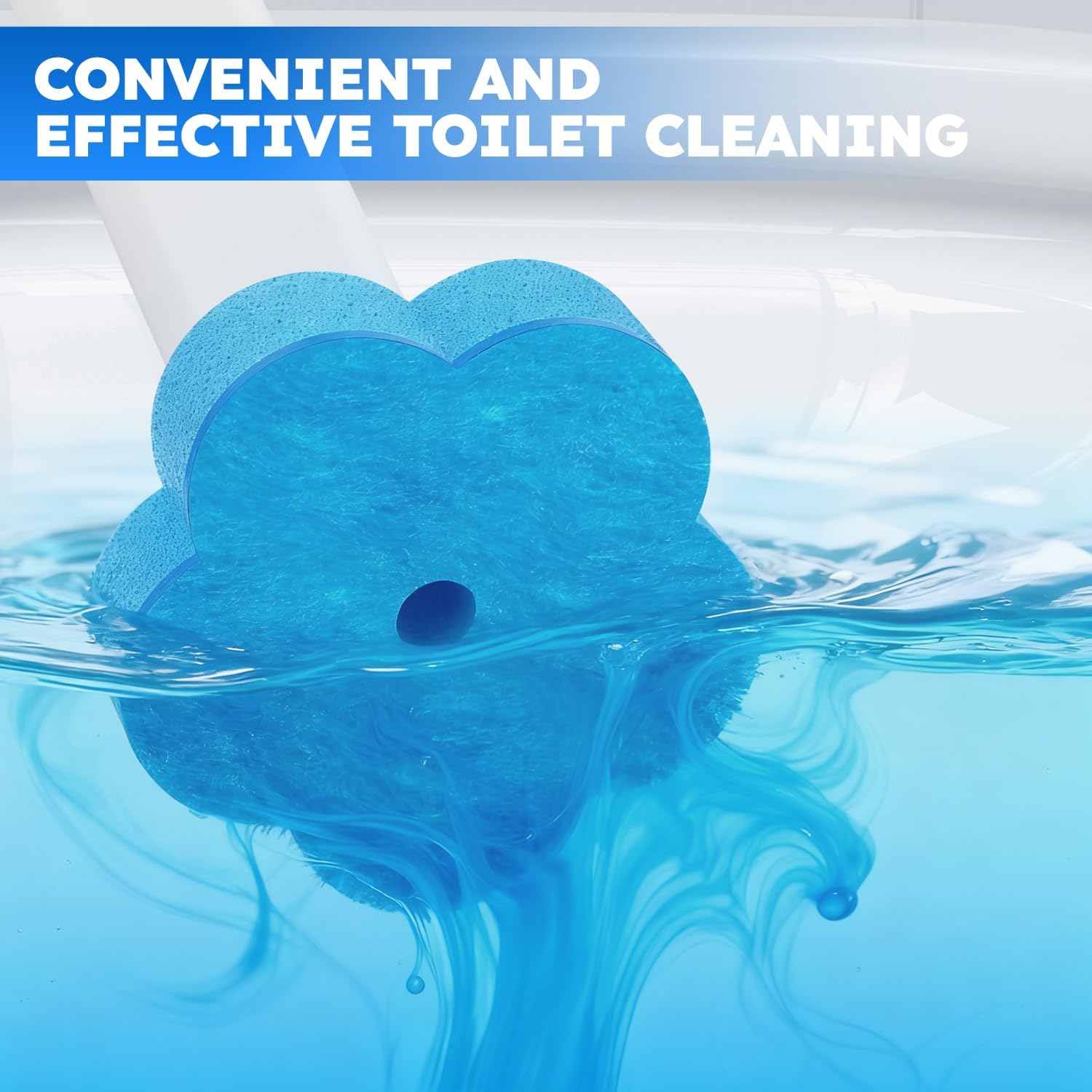 Nifogo Toilet Brush, Wall-Mount Holder & 24PCS Cleaner Refills, Multifunctional Bathroom Cleaning Kit, Works for Toilet Sink Bathtub Drain, Suitable for Basin & Urinal Cleaning