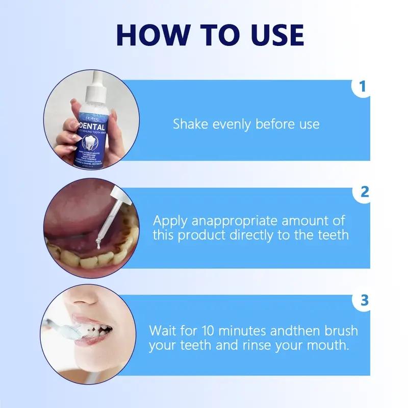 Fluoride-Free Hydroxyapatite Tooth Repair Drops – Helps Restore Enamel, Reduce Tooth Sensitivity, Remove Yellow Stains, Whiten Teeth & Freshen Breath