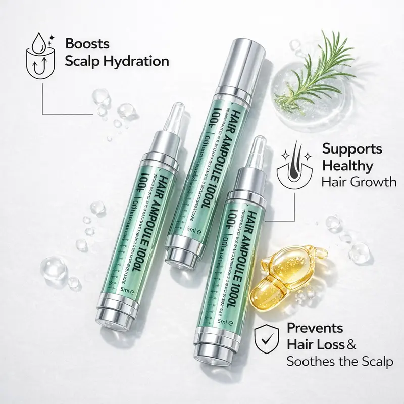 PDRN Reedle Shot Hair Ampoule | Hair Growth Serum for Hair Loss Prevention, Scalp Health Treatment, Liquid Microneedling Shot, Enhanced Absorption Hair Serum, Anti-Aging Scalp Care