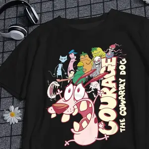 Courage the Cowardly Dog T-Shirt, Nostalgia 2D Print T-Shirt, Cartoon Network Shirt, Gifts for Cartoon Fans #Courage #theCowardlyDog #CartoonNetwork #NostalgiaCore #GraphicTee #StreetwearUS