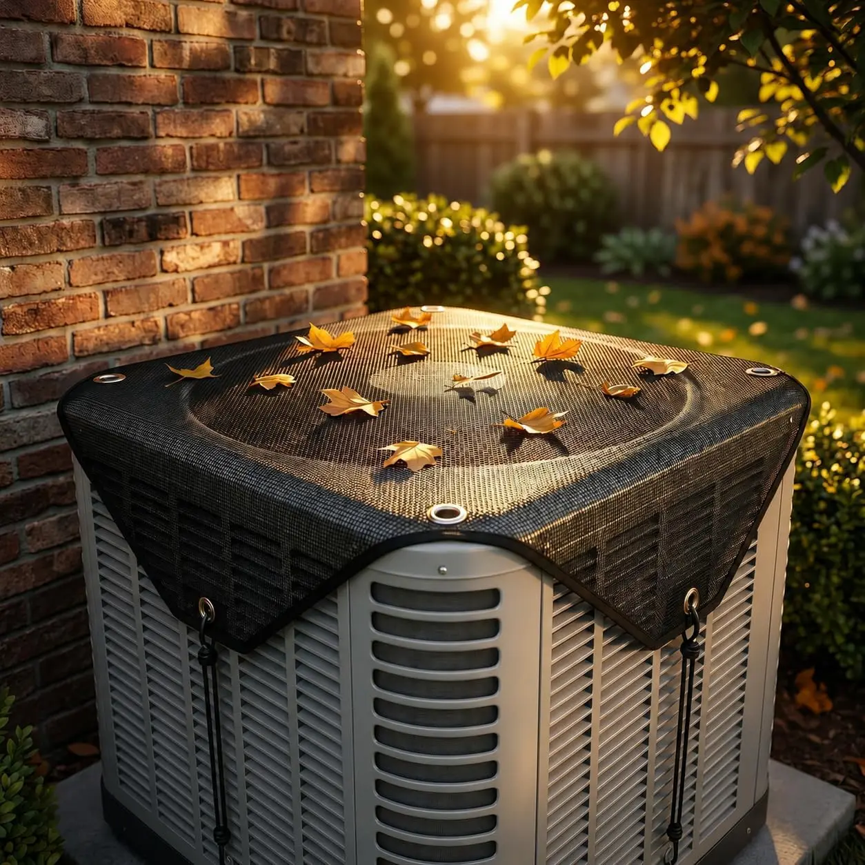 Waterproof Mesh Air Conditioner Cover Outdoor Use, Air Conditioner Cover outside Unit Protector, Breathable Anti-Dust AC Condenser Top Cover for Household HVAC Heat Pump Outside Equipment