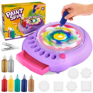 Handcrafted Kit (for ages 4-8), Spinning Art Machine Kit, Craft Kit for Ages 6-9, Cool Spinning Art Toy Set, Birthday Gift for Boys and Girls Ages 6-12 outdoorfun
