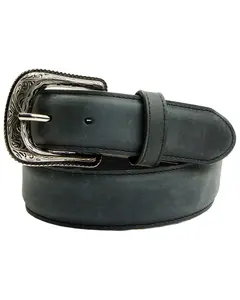 Cody James Men's Crazy Horse 2.0 Burnished Basic Leather Belt - Cjafa24bt6-Blk