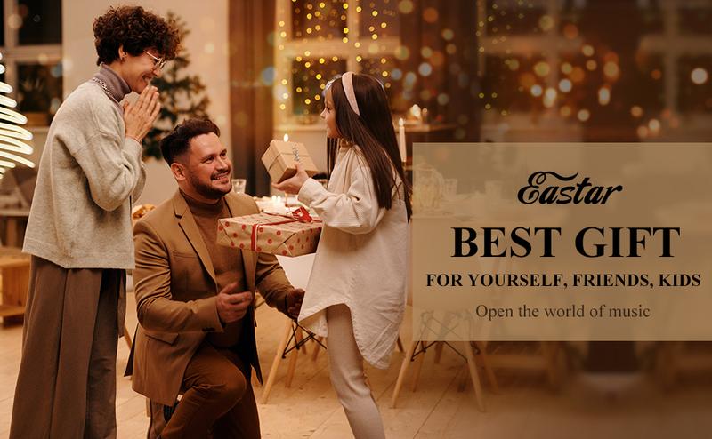 Eastar Major Blues Harmonica, 10 Holes C Key Beginner Harmonica for Kids Children Adults Students, with Hard Case and Cloth, Black