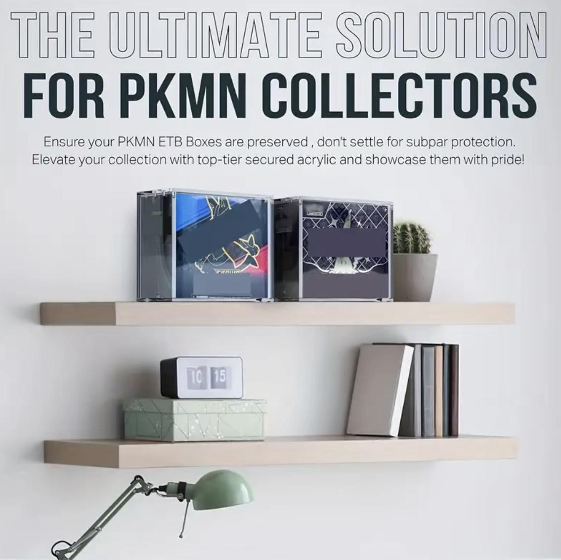 5MM Thick Clear Acrylic ETB & Booster Card Storage Box,Dustproof Anime Toploader Cards Display Box,Transparent Acrylic Trading Card Box,Desktop Anime Card Display Box,Must-Have ETB Storage,TikTok Viral Trading Card Display