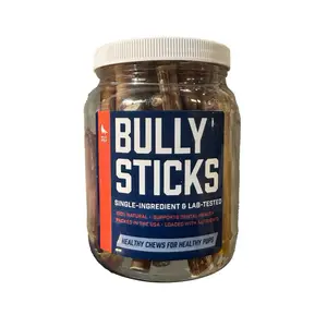6-inch Bully Stick Bucket (1.5lbs.) Healthy, All-Natural, Long-Lasting Dog Chew Bones - Low Odor - Mixed Thickness - Lab-Tested, Hand-Inspected and Packed with Love in The USA