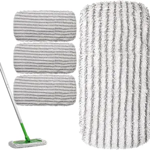 4 Pack of Reusable Mop Pad Compatible with Swiffer Sweeper,Heavy Duty Scrubby Microfiber Mop Cover,Multi-Surface Cleaning Wet Dry Refills,Valentine's Day Gifts,Tools & Hardware ﻿