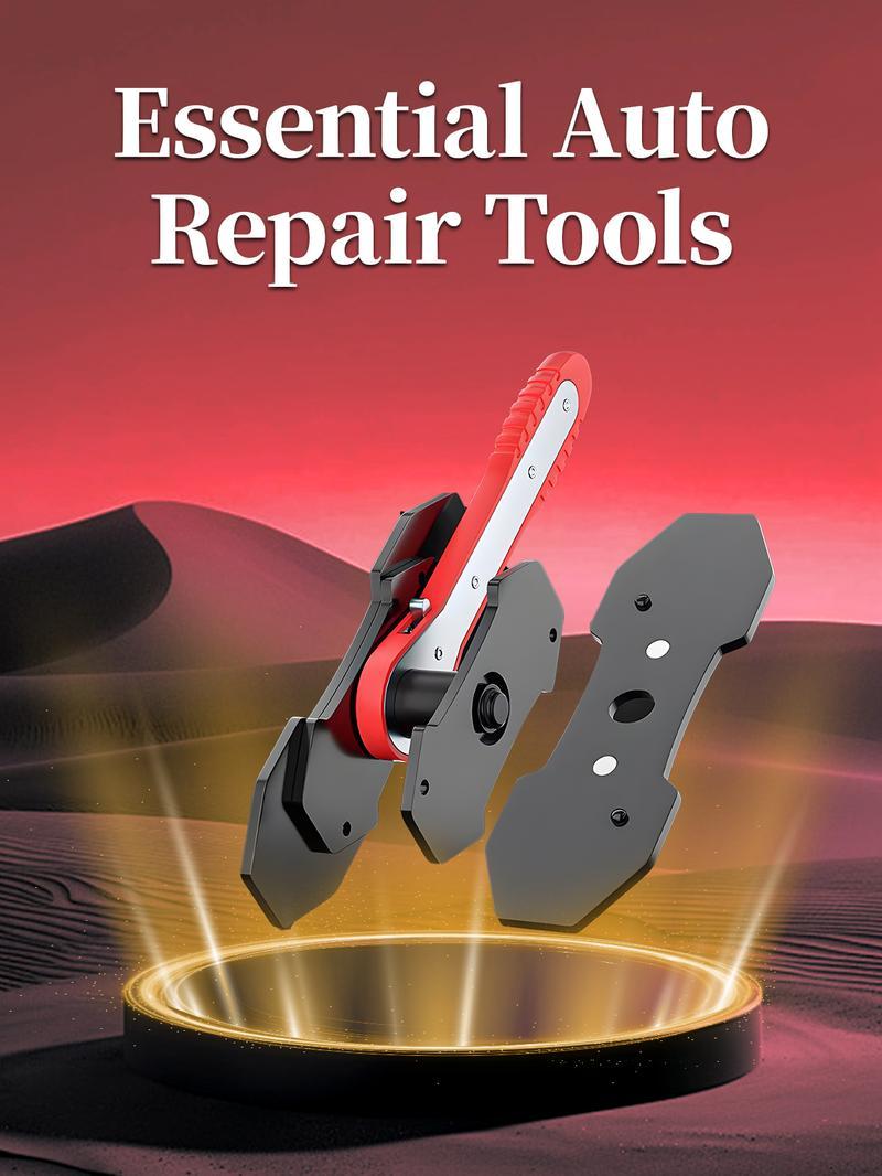 Brake Caliper Press Tool Separator 360° Degree Ratchet Wrench Caliper Pad Install Tool Press Ratchet For most large trucks commercial vehicles with Four piston Calipers – Effort-Saving Automotive Brake Repair Tool for Car Maintenance.