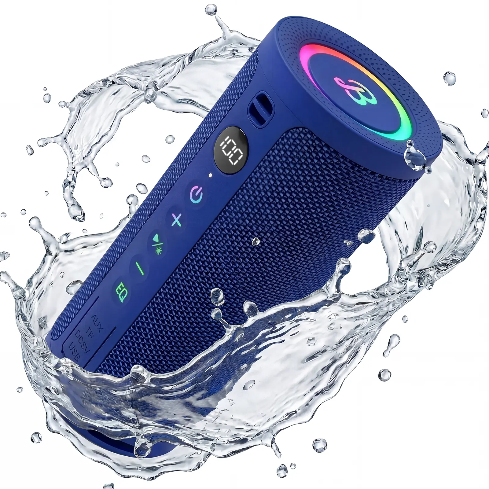 [Back to School] BassBloom Roar 3 Portable Bluetooth Speaker,Handy,Compact,20W Powerful Audio Sound with JIKE Bass,IPX6 Waterproof,24H Playtime,Bluetooth 5.4,RGB Lights,Wireless Smartphone TWS Pairing,Outdoor for Camping and Beach tiktokshopbacktoschool