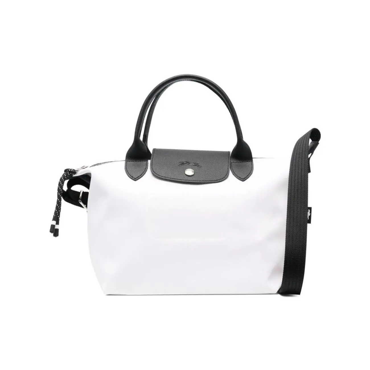 LONGCHAMP Le Pliage Energy 25 Small Tote Bag with Snap and Zipper Closure in Canvas and Leather for Women Personal Item Bag Foldable Mommy Bag