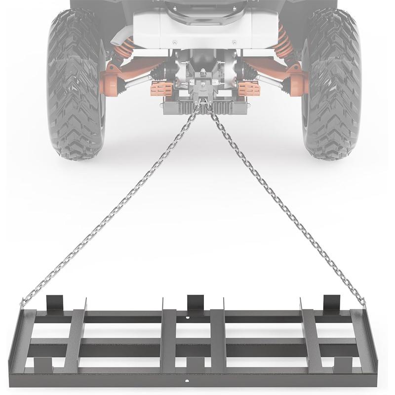 Drive Drag Heavy Duty Tow Behind Land Leveler & Power Rake, 6FT Leveling Chain for Gravel Driveway, Soil, Sand, Lawn, and Hay Field Prep for ATV, UTV, Tractor