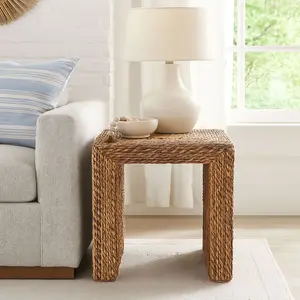 Soren Rectangular Braided Seagrass Side Table