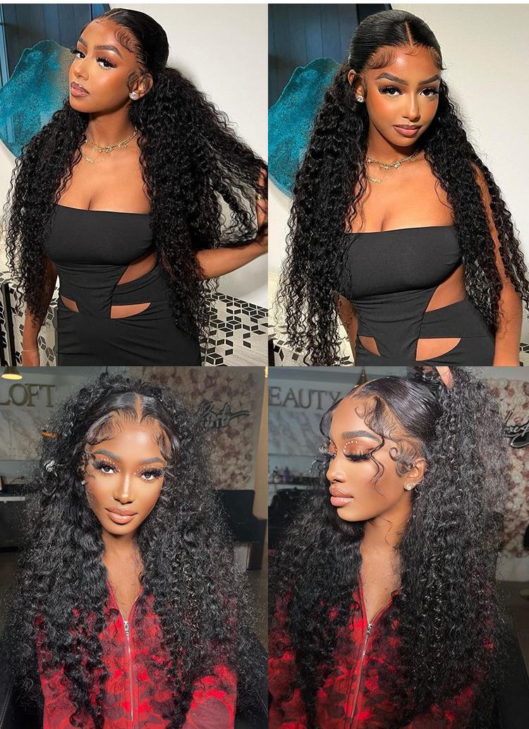 Idoli 32 Inch Jerry Curly 13x6 Lace Front Wigs Human Hair HD Lace Front Wigs 200% Density