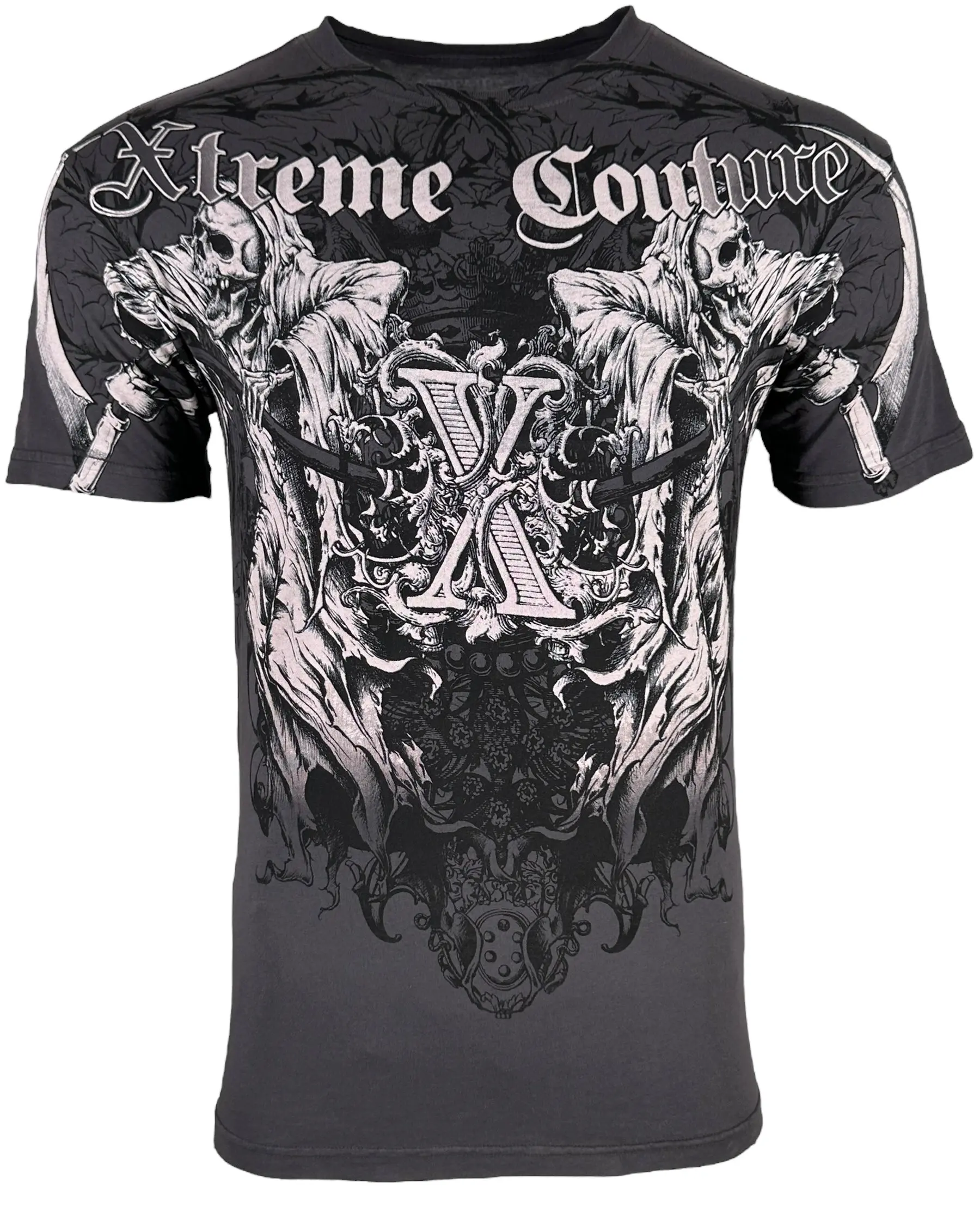 Xtreme Couture Men's Rouge T-Shirt - 100% Cotton, Short-Sleeve, Crew Neck Casual Shirt with Front & Back Graphic Print, Casual T-Shirts, Front Graphic Print Men's Short-Sleeve T-Shirts