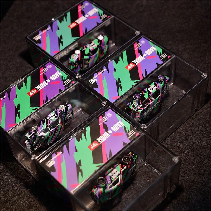〔CC55〕1Set Double Layer Small Scale Car Model Display Box Transparent Dustproof Storage Box Large Capacity Desktop Organizer Box