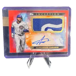 2024 Alexander Canario Inception Autographed Patch Card Red /25 Rookie Card Topps Inception 2024