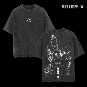 Retro Heavy Limited Gon Hunter X Hunter Anime Double Printed Vintage  Washed Tee Unisex Oversize Anime Manga Washed Heavyweight Cotton T-shirt, Gift For Anime Fan Lover