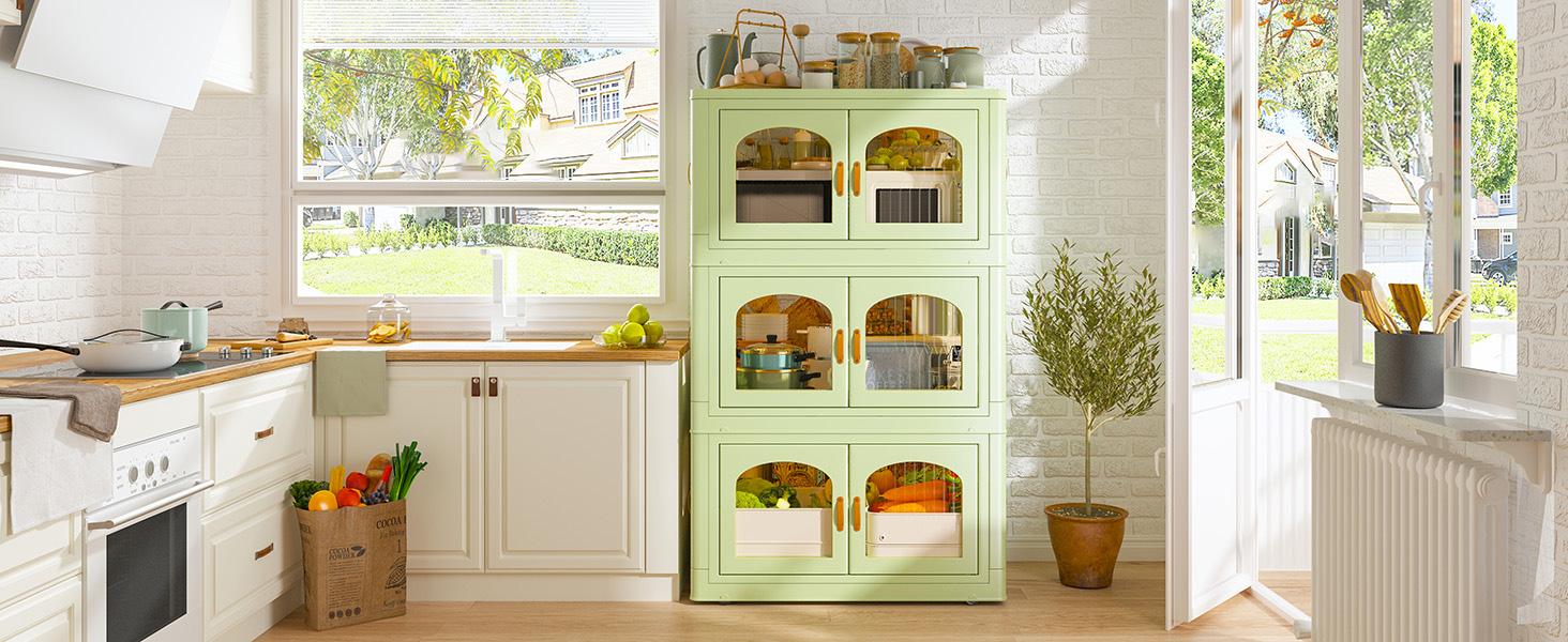 【Deal】RaybeeFurniture 1/2/3 Plastic Storage Bin with A Lid, Stackable Storage Containers with Wheels, Foldable Storage Boxes, Closet Organizers for Living Room,Office,Dorm,Kitchen