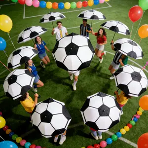 MIDOAIS Soccer Football Design Folding Umbrella Creative Pattern Lightweight Portable for Travel Commuting Sports Enthusiasts Holiday Gift