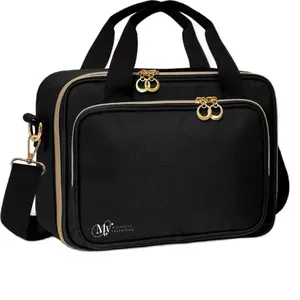 Multifunctional case for Bible, makeup bag, and study organizer | Large case with adjustable strap, zippered pockets, and pen slots | Ideal for church, Bible studies, travel, and everyday use