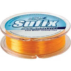 Sufix Ice Magic Monofilament Fishing Line, Neon Orange, 100 Yard Spool