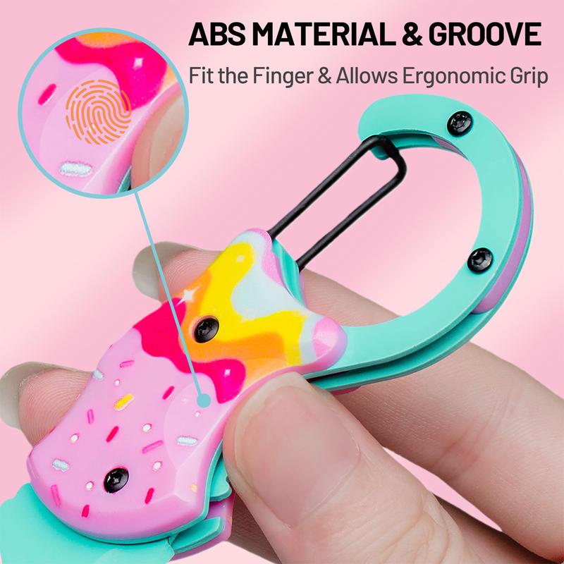 Small Pocket Toy Knife for Women, Cute Donut Folding Box Cutter with 1.34 inch Sharp Blade, EDC Knives Tool for Everyday Carry, Great Gift for Her