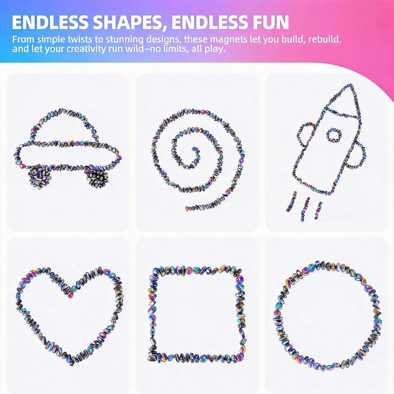 Creative Building Balls Set – 510 Mini Balls, Relaxing Desk Toy & Unique Gift for Adults, Friends, and Family, Rainbow Reflective Design