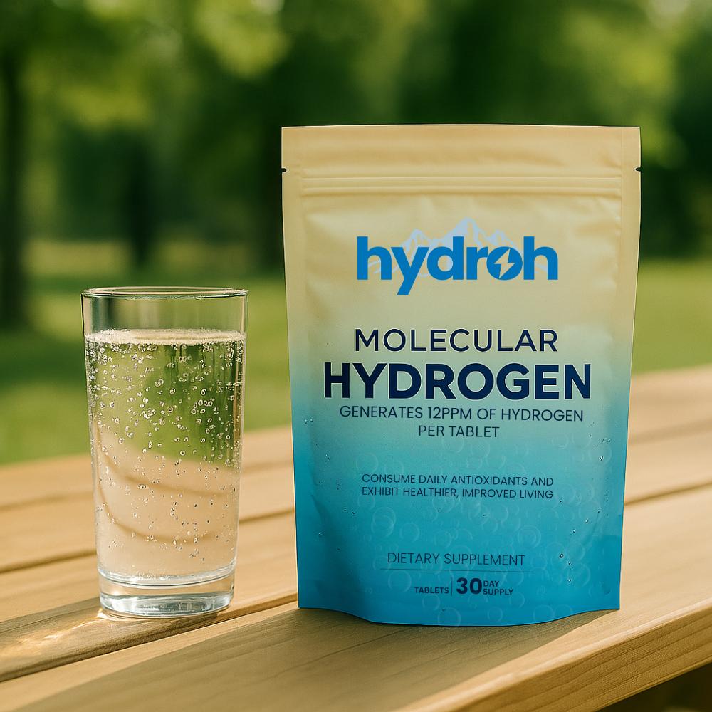 Hydroh Molecular Hydrogen Tablets  Antioxidant Support + Deep Hydration | 30 Effervescent Hydrogen Water Supplements