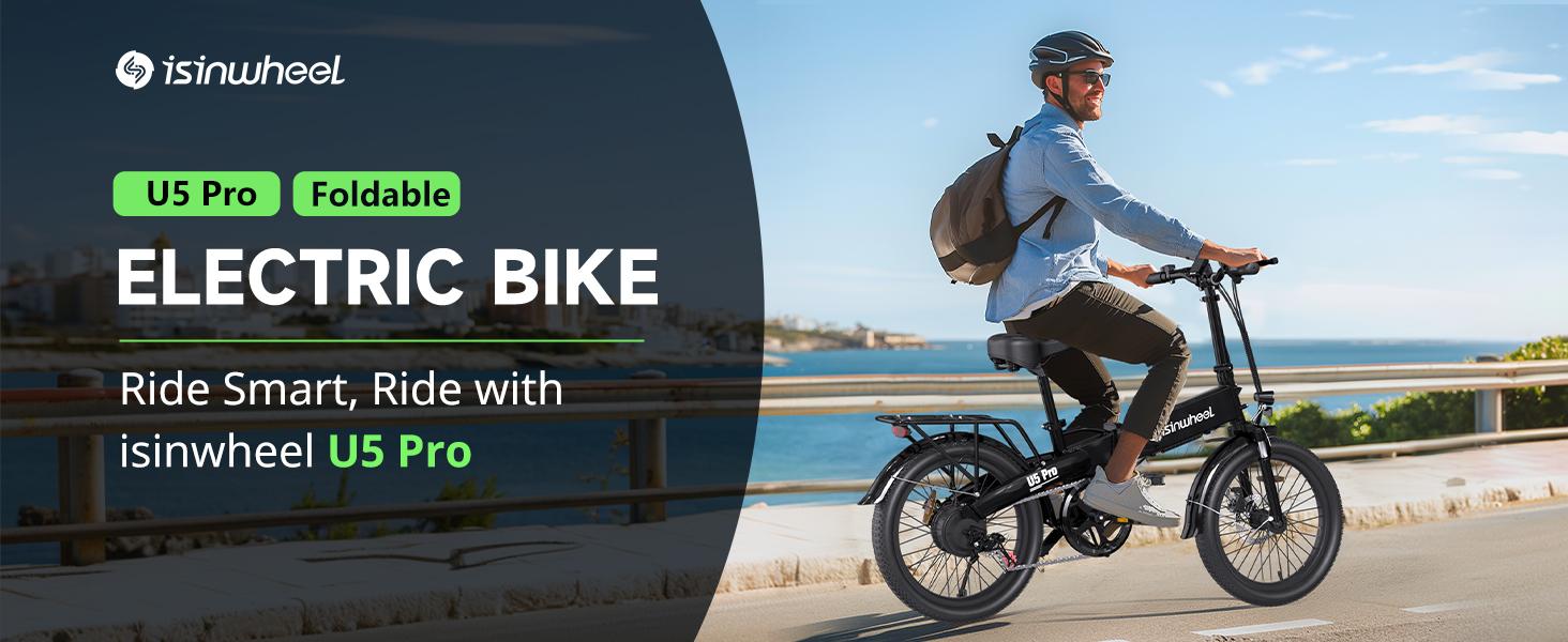 R5 PRO High-Speed Electric Bike for Adults, 20MPH 50 Miles Folding Ebike, 7 Speeds Modes, 20'*2.6'' Fat Tires, 48V 7.8 Ah Removable Battery, Dual Brake Design LED Display Electric Bicycle City Commuter Electricbikes