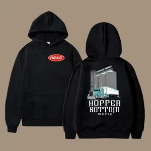 🥇Hopper Bottom Mafia Hoodie – Peterbilt Semi Truck Graphic Pullover, Classic Big Rig Sweatshirt, Unisex Truck Driver Fashion