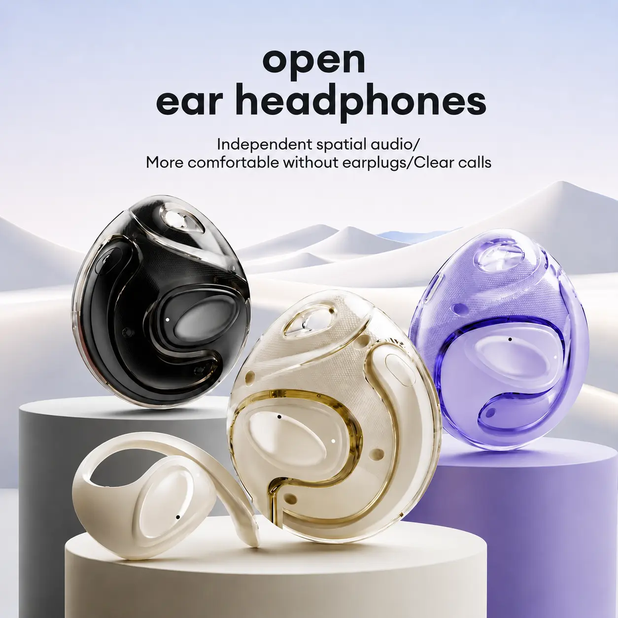 X15 Ultra Wireless Bluetooth Headphones - 2025 Bluetooth 6.0, Faster Stable Connection, Low Power Use, OWS Waterproof Sport Design, Noise Reduction, Built-in Mic for Active Lifestyle Hands-Free Calls, Wearable Tech