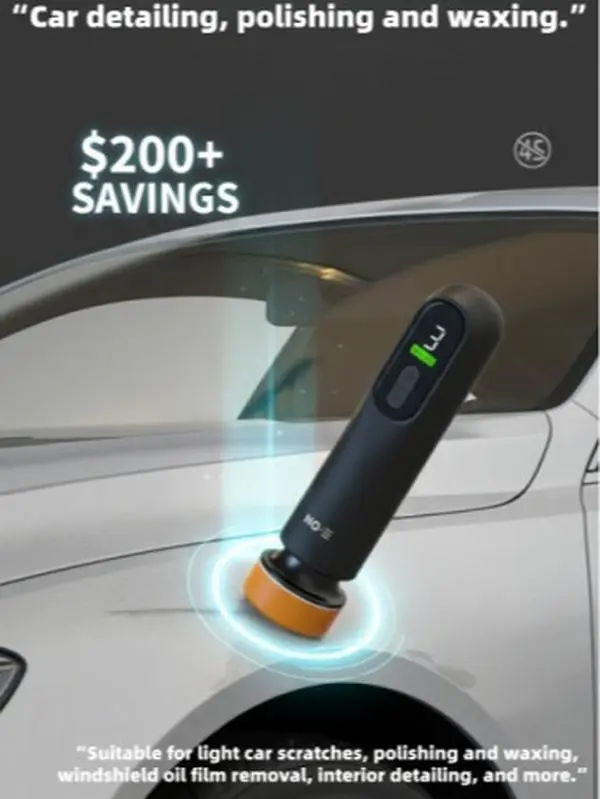 Car Polisher & Waxer, Perfect for Scratch Repair, Windshield Oil Film Removal, Mini & Portable, Ideal Gift for Car Enthusiasts