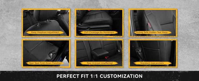 EKR Semi-Custom Seat Covers Leathette Cotton Polyester Waterproof Stain-Resistant Car Protectors Fits 99% Sedans Easy Installation Scratch-Resistant Multi-Color Upgrade