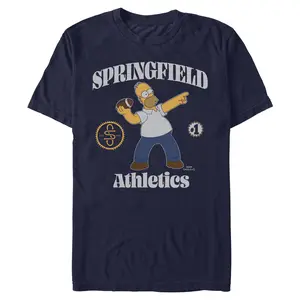 Men's The Simpsons Homer Springfield Athletics T-Shirt