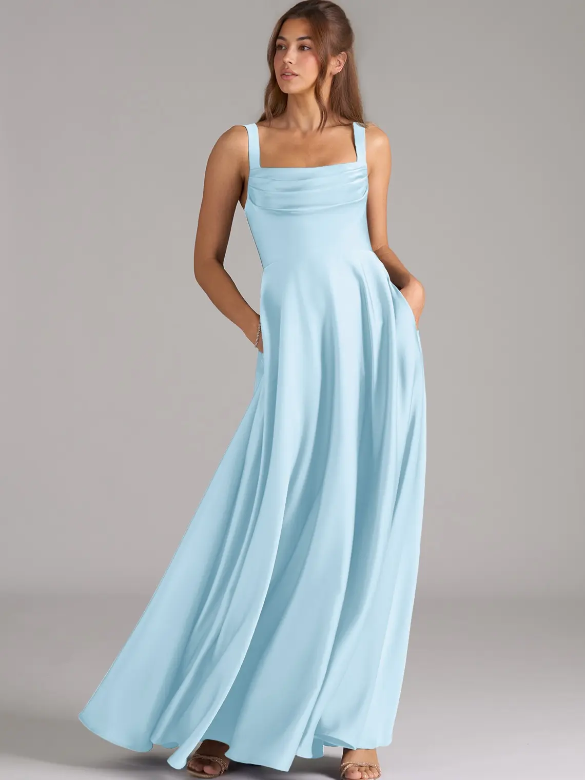 bow detail maxi dress Bow-Detail Ruched Maxi Dress in Ivory - 4