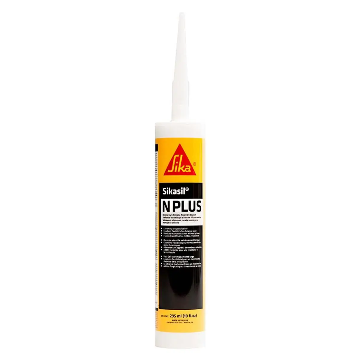 Sika  10 oz N Plus Clear with Nozzle Sealant for Boat