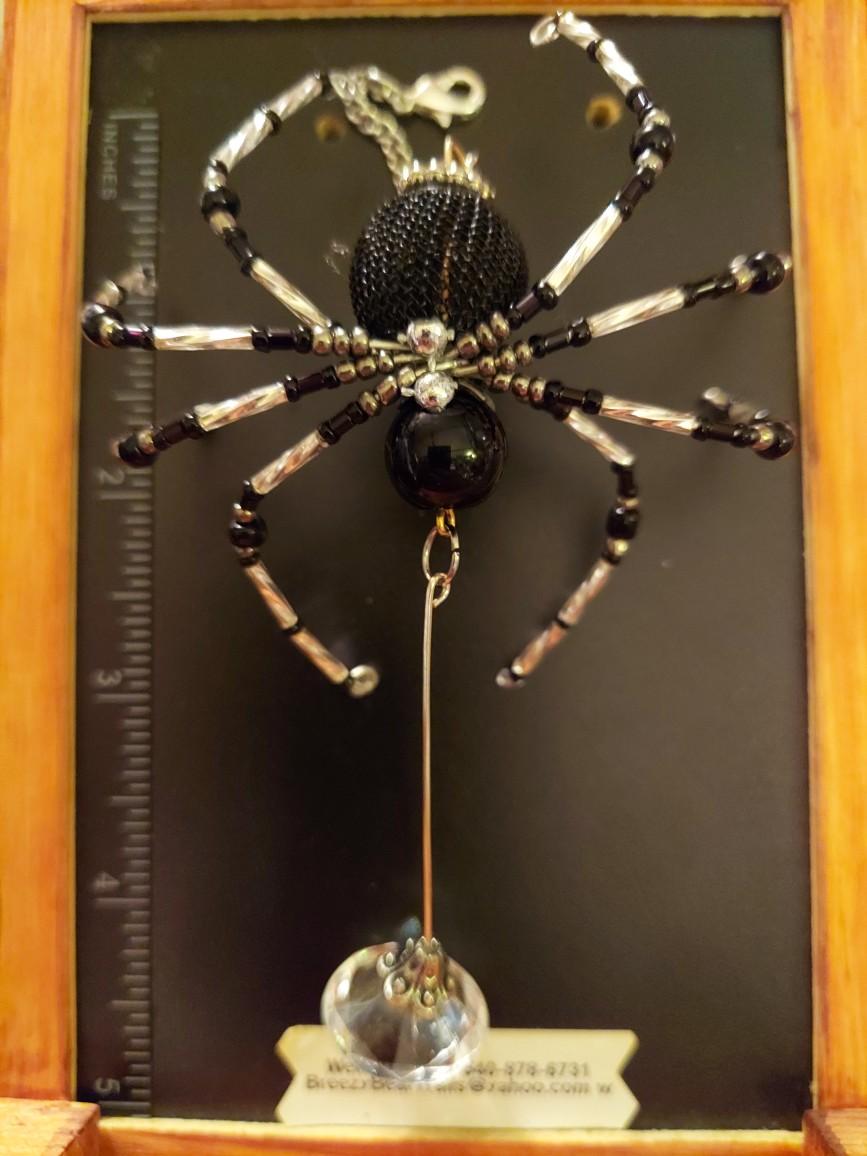beaded spider sun catcher