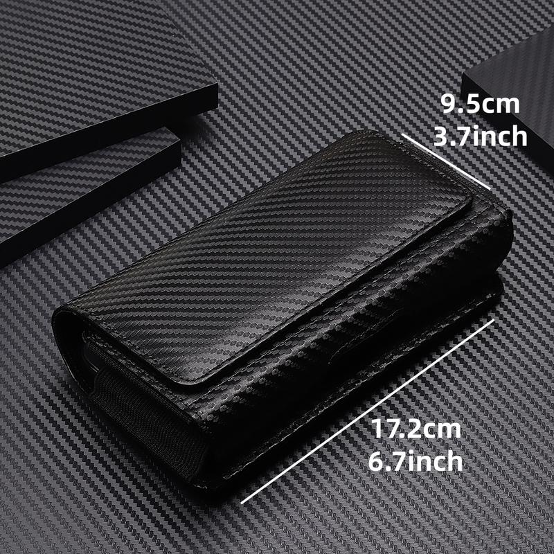 Dual Phone Holster pouch PU Leather Belt Clip Card Slot Magnet Man Waist Bag Carrying Perfect For Outdoor Daily Use