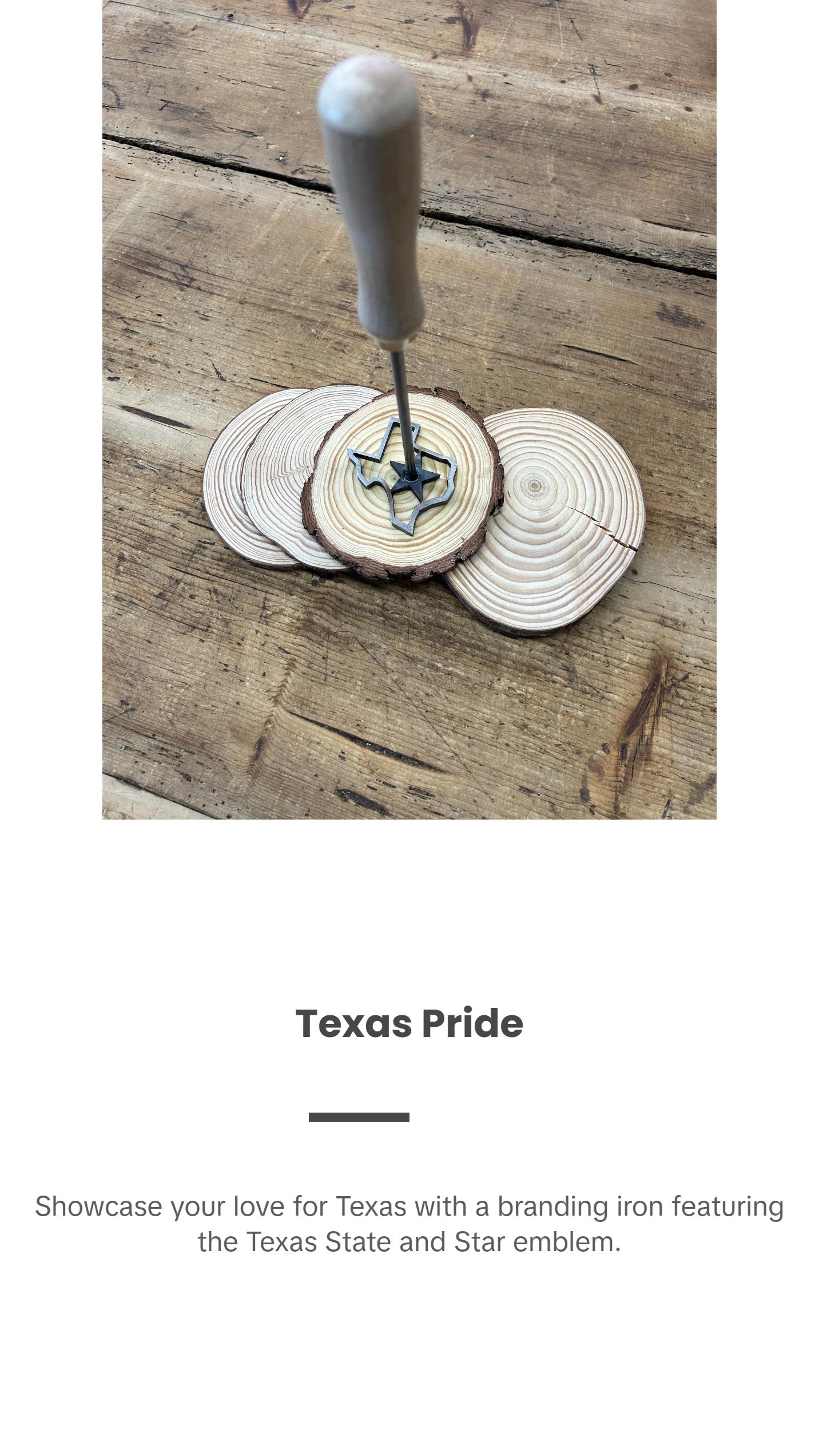 Texas Star Branding Iron for BBQ, Leather, Steaks