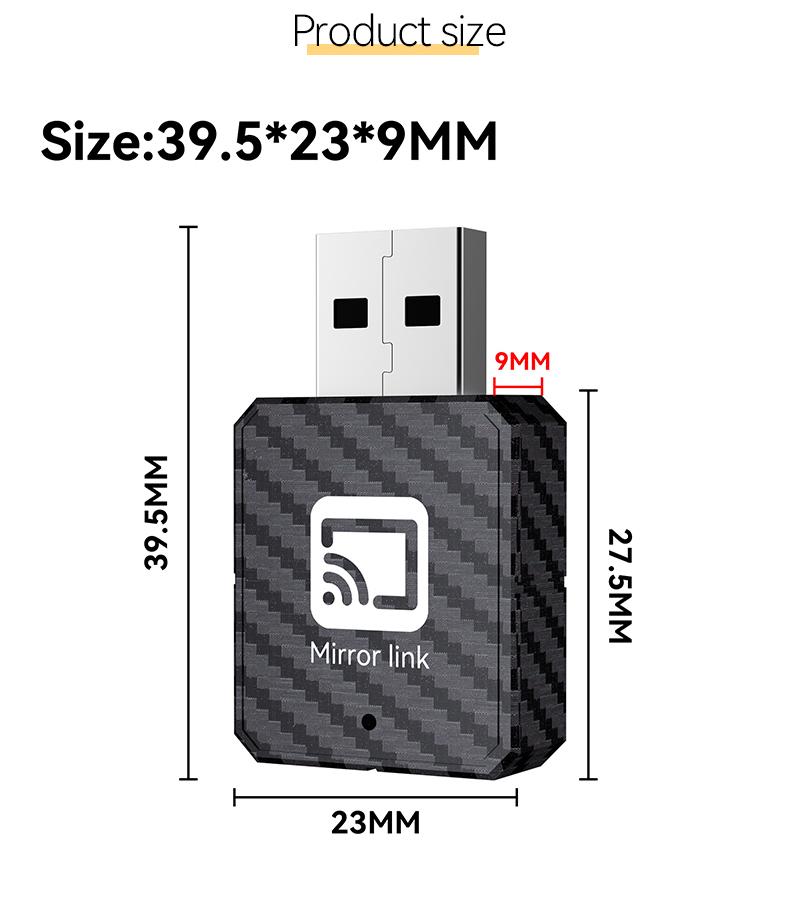 Yurnlv 2026 Wired to Wireless Android auto Adapter, Mirror link/Android auto 2-in-1, Only for Android, Mirror Touch Wireless Android Auto Adapter