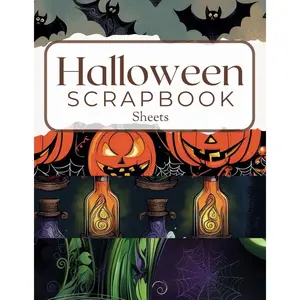 Halloween Scrapbook Sheets: 40 Spooky Designs for DIY Crafts, Scrapbooking, and Creative Projects Paperback – September 8, 2024
