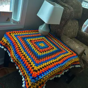 Homemade crochet blanket/table cloth!