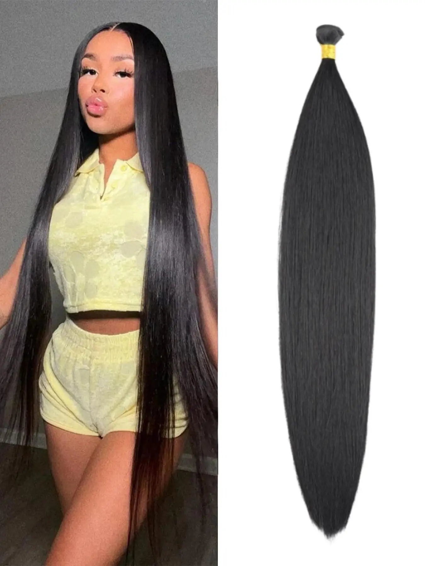 New Straight Bundle Hair Extensions, Artificial Hair Extension, High-Quality Synthetic Fiber, Best Extensions, Perfect for Daily Use & Styling, Easy Application, Durable Design, Synthetic Hair Pieces, Synthetic Hairpiece, Fake Hair