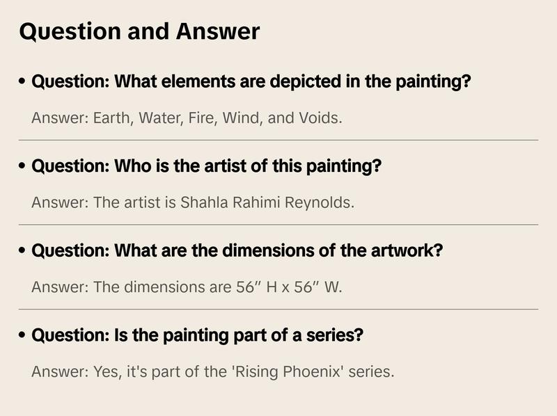 Earth, Water, Fire, Wind, and Voids, Wall Art Abstract Acrylic  Painting