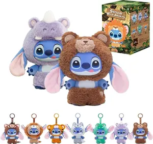 MINISO Disney Stitch Wild Animal Series Vinyl Surprise Box Figure Model Random Design Blind Box Toy Collectible Toy for Home Decor Birthday Gifts (Random One Figure)