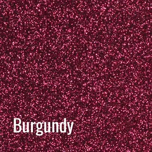 12" Burgundy - Siser Glitter Heat Transfer Vinyl (HTV)