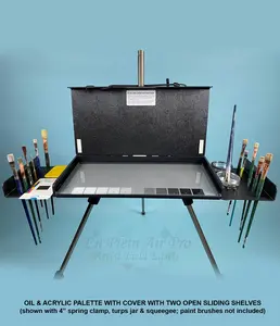 Professional Series Oil & Acrylic Palette with Cover and Two Slide Out Shelves