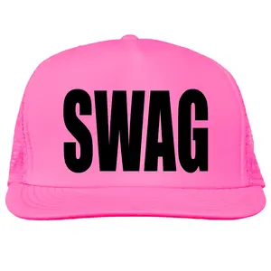 "SWAG" Bright Neon Truckers Mesh Snap Back Hat
