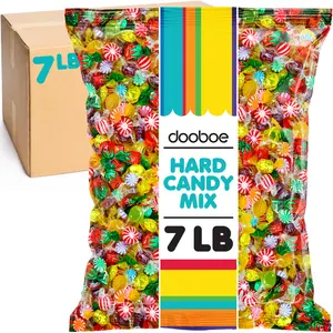 Dooboe Hard Candy Mix - 7 Pounds - Big Bulk Hard Candies Individually Wrapped - Old Fashioned Candies - Rootbeer, Strawberry, Toffee, Mint and More