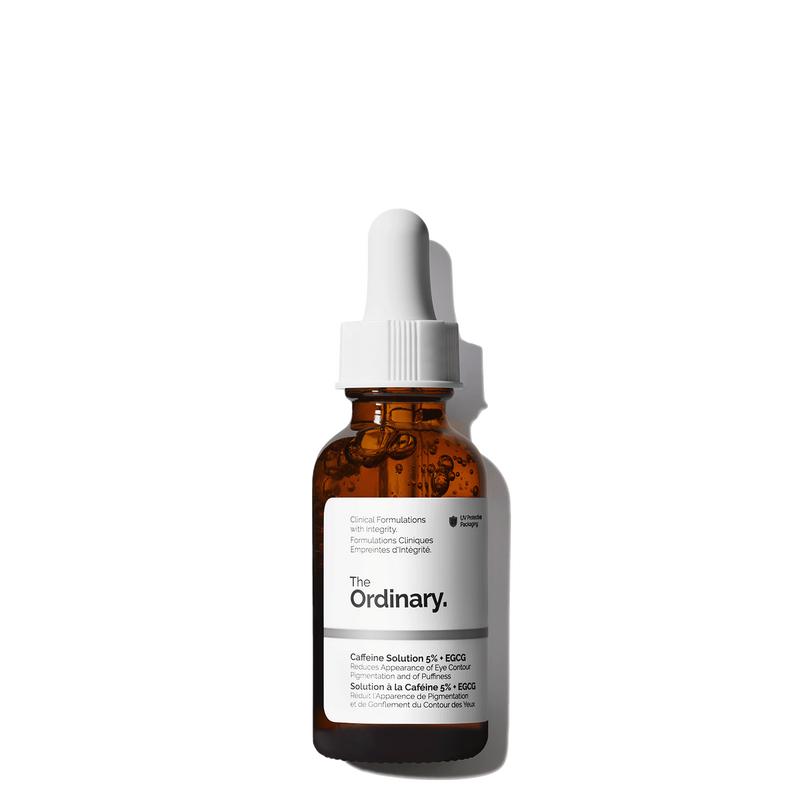 The Ordinary Caffeine Solution 5% + EGCG, Depuffing Eye Serum for Dark Circles and Tired Eyes